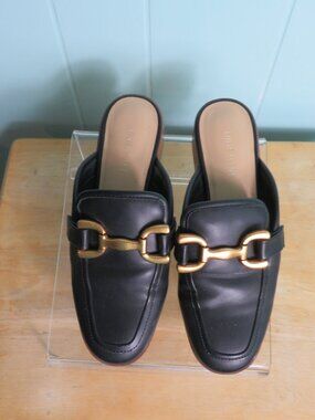 Nine West Shoes Mules Black Slides Size 7 1/2 M